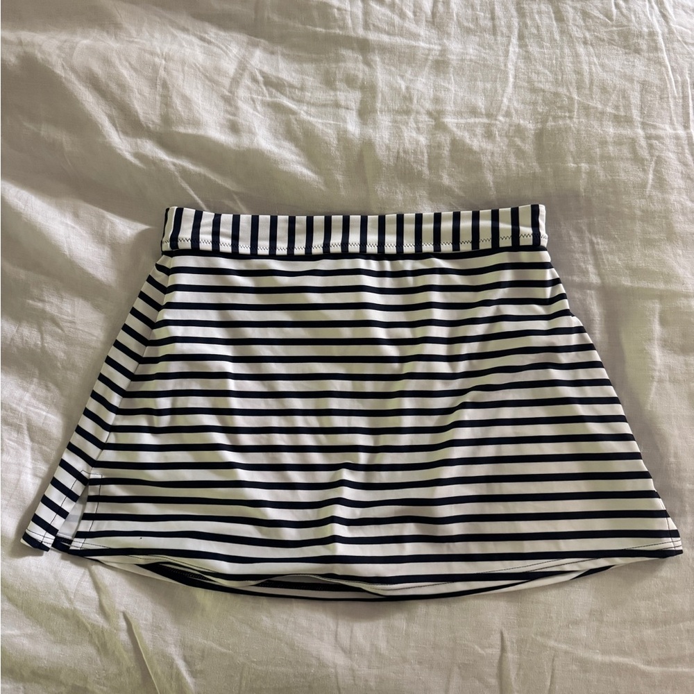 NWOT J.Crew Swim Skirt in Navy Stripe, S - Picture 2 of 6